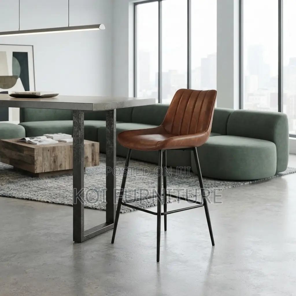 Barstools; Leather Home Office Counter Brown Barstools