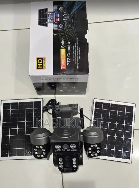 Simcard V380pro 4G Triple Lens Dual Panel Security Solar Camera