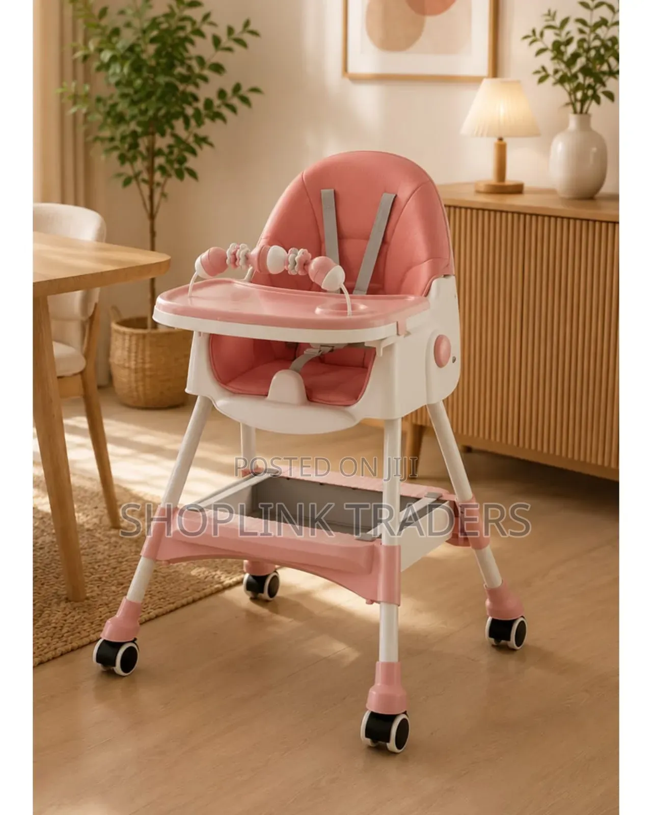 Feeding Chair Pink Adjustable Feeding Chair