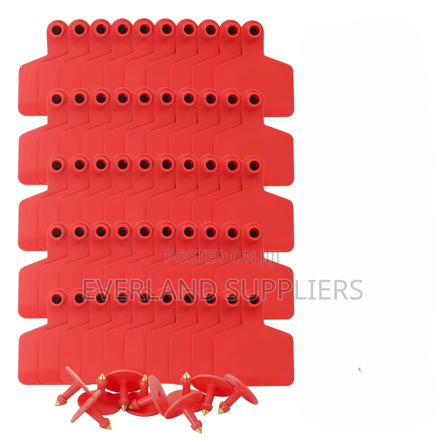 Cow Ear Tags Red Medium
