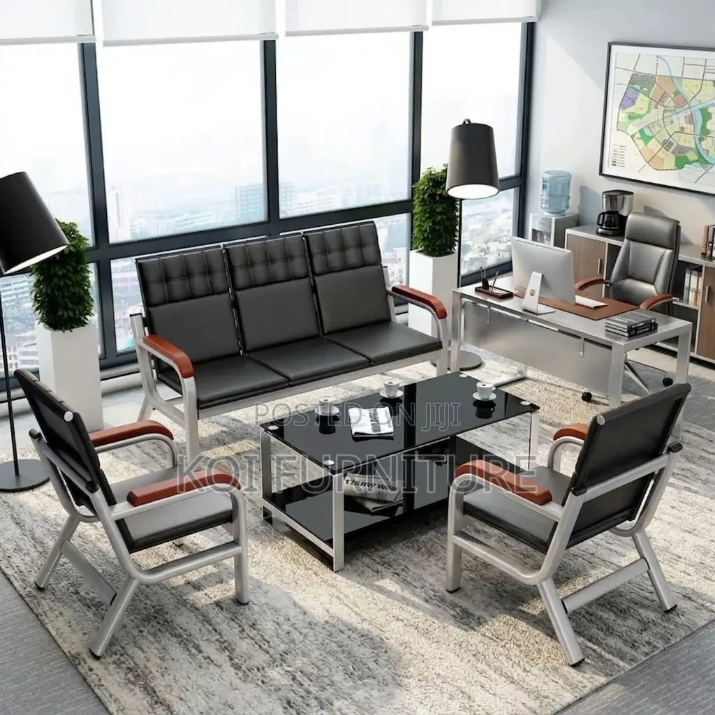 Office Sofa; Five Seaters Executive Reception Office Lobbies Sofa Set