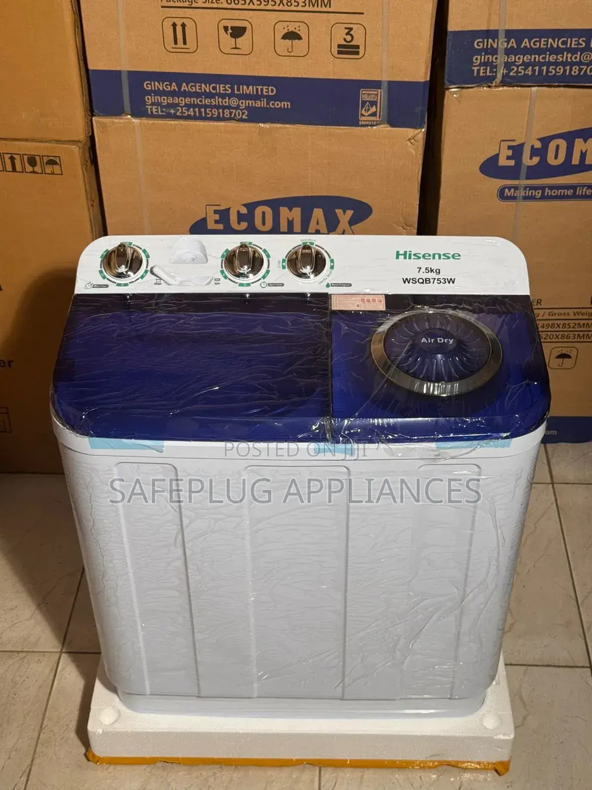 Hisense 7.5 KGS Twin Tub Washing Machine