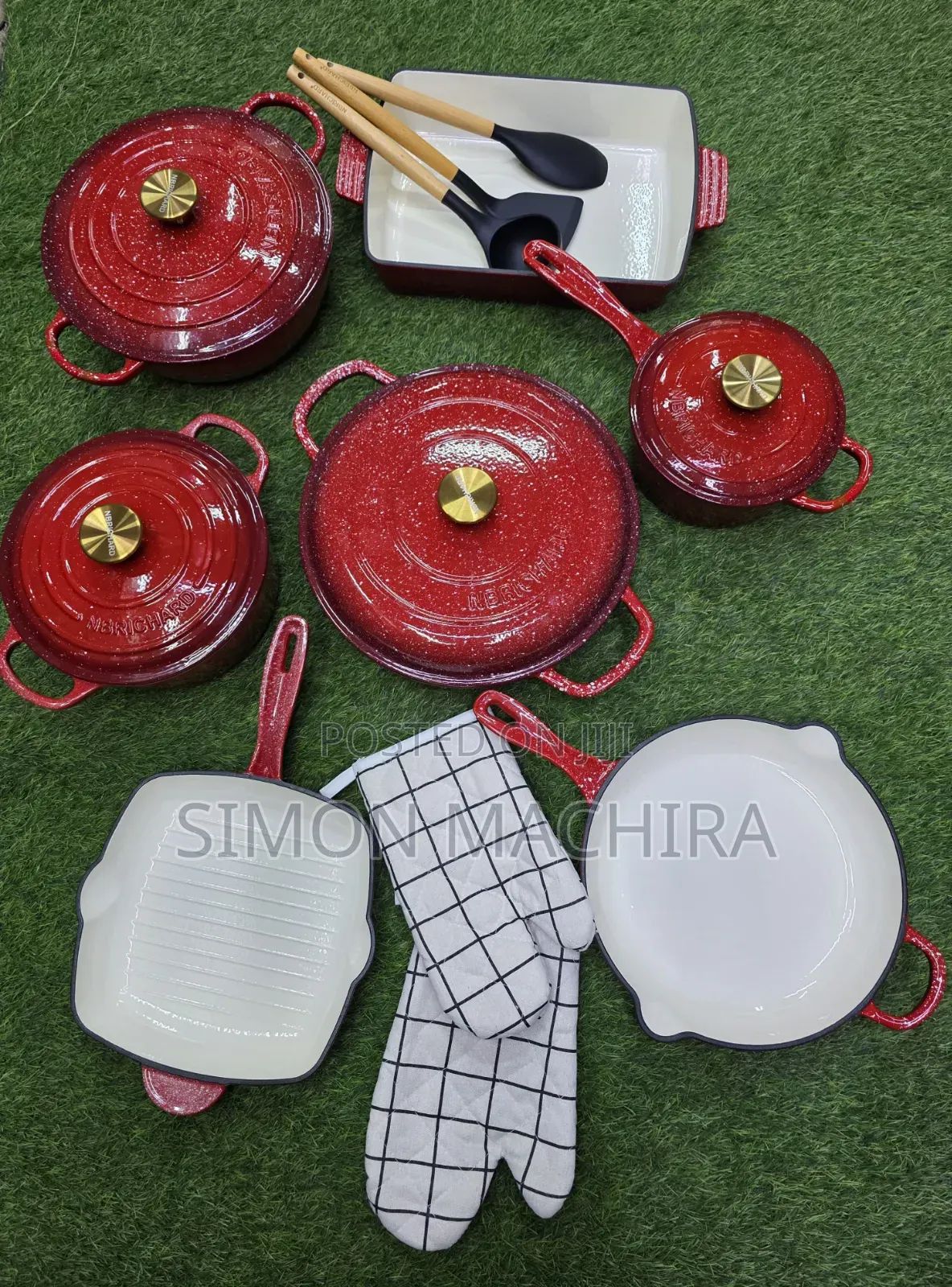 12pc Heavy Duty Enamel Cast Iron Cookware