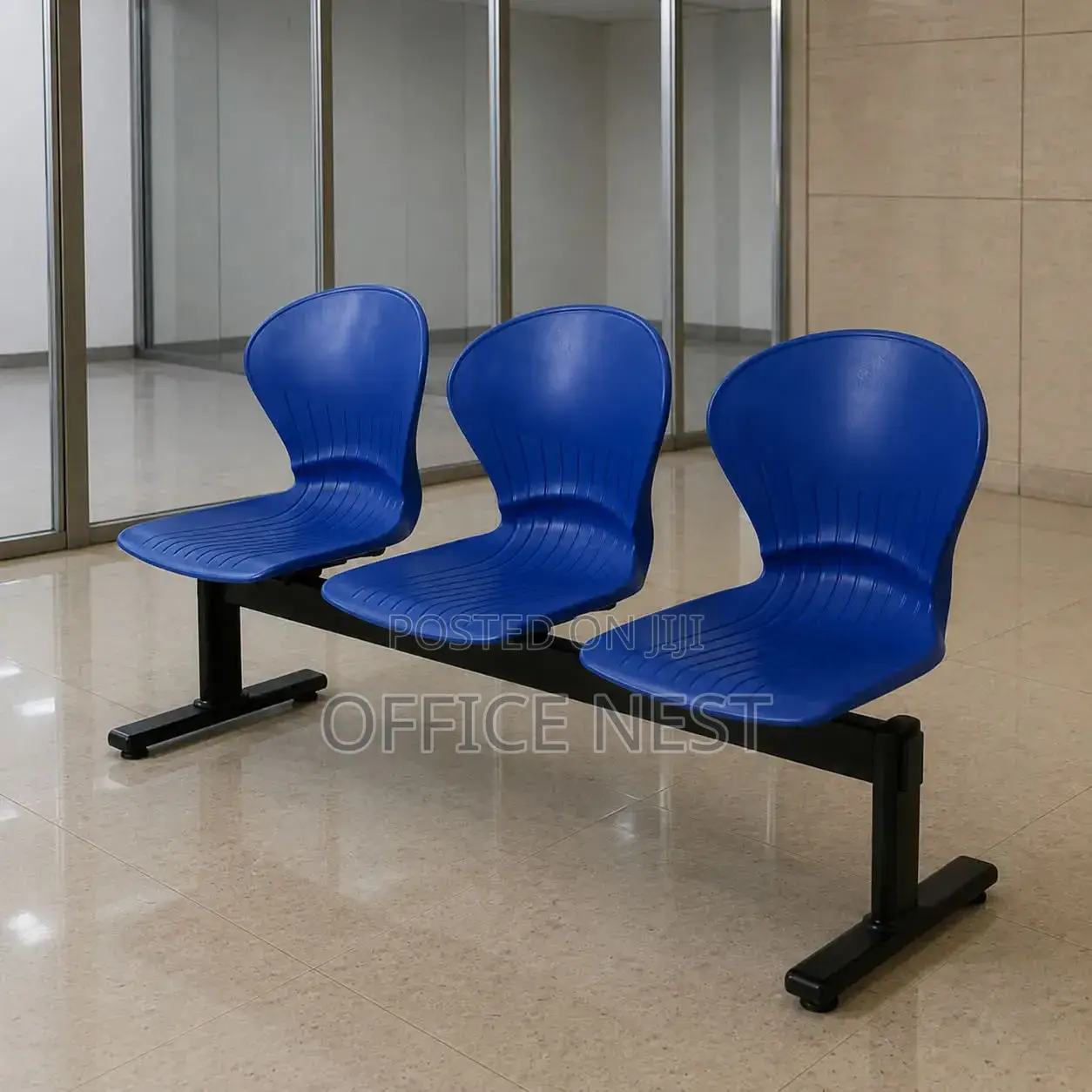 Blue Plastic Reception & Waiting Area Chairs