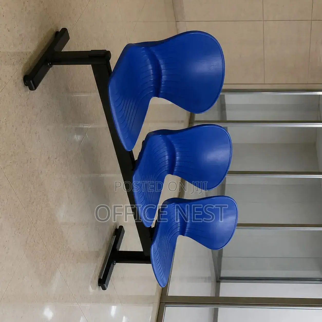 Blue Plastic Reception & Waiting Area Chairs