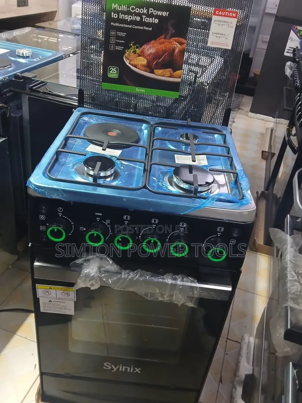 Syinix 50by55 3+1 Standing Cooker 
With Electric Oven