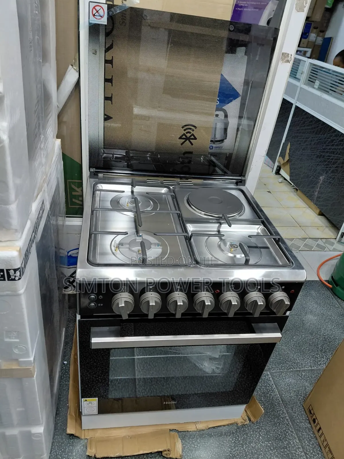 Haier 60x60 3 Gas + 1 Electric Cooker With Electric Oven