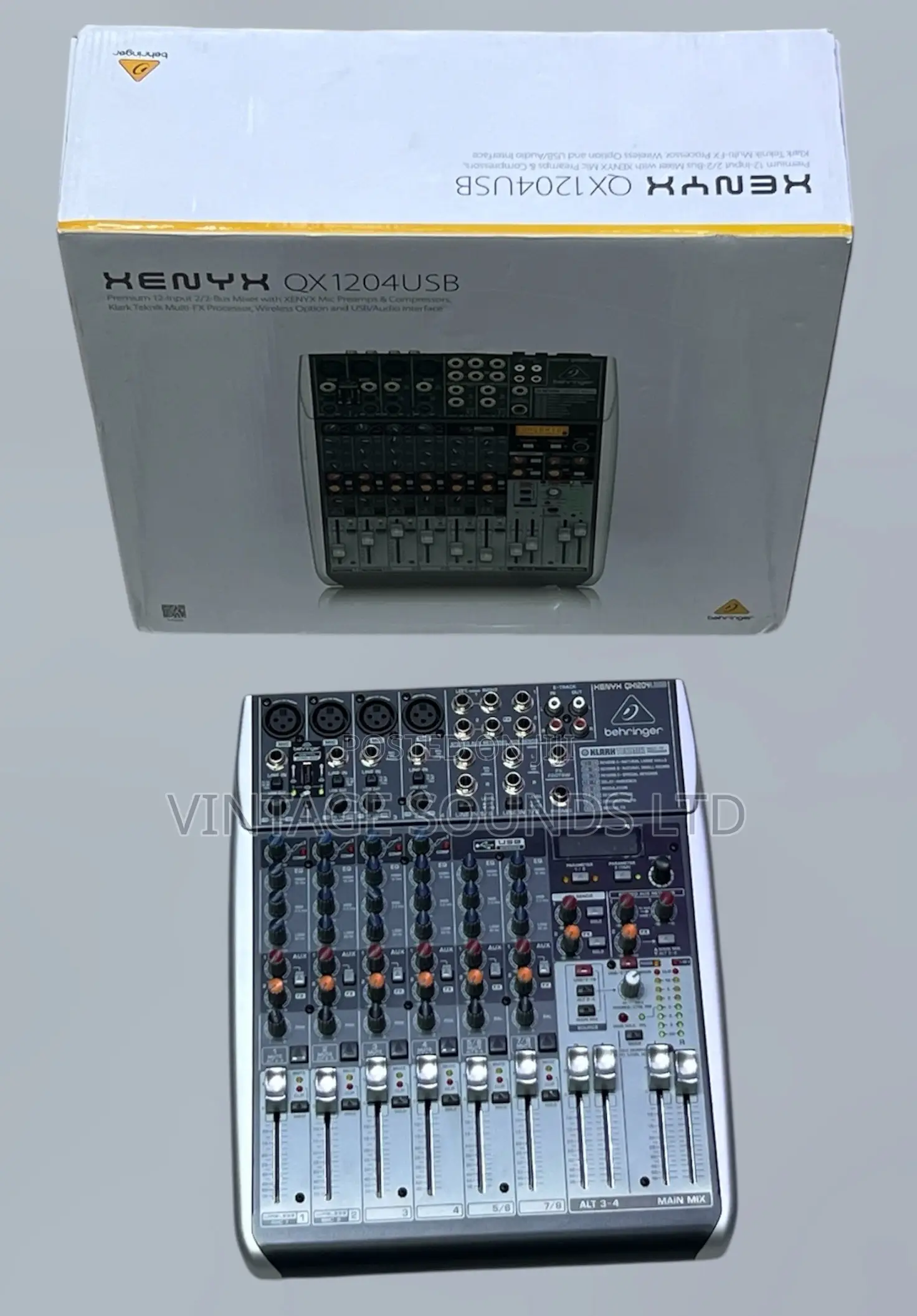 Behringer QX1204USB Analog USB Mixer With Klark Teknik FX