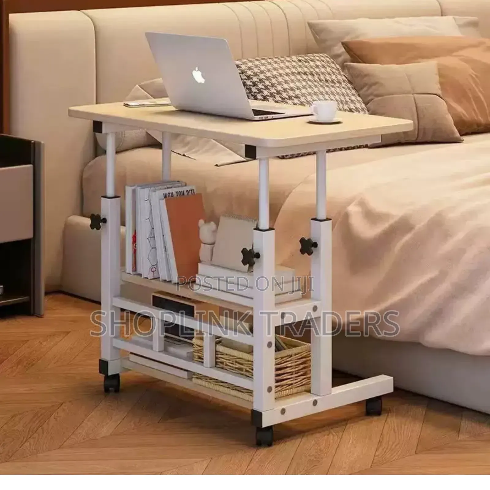 Adjustable Laptop Desk / Table With Storage Shelves