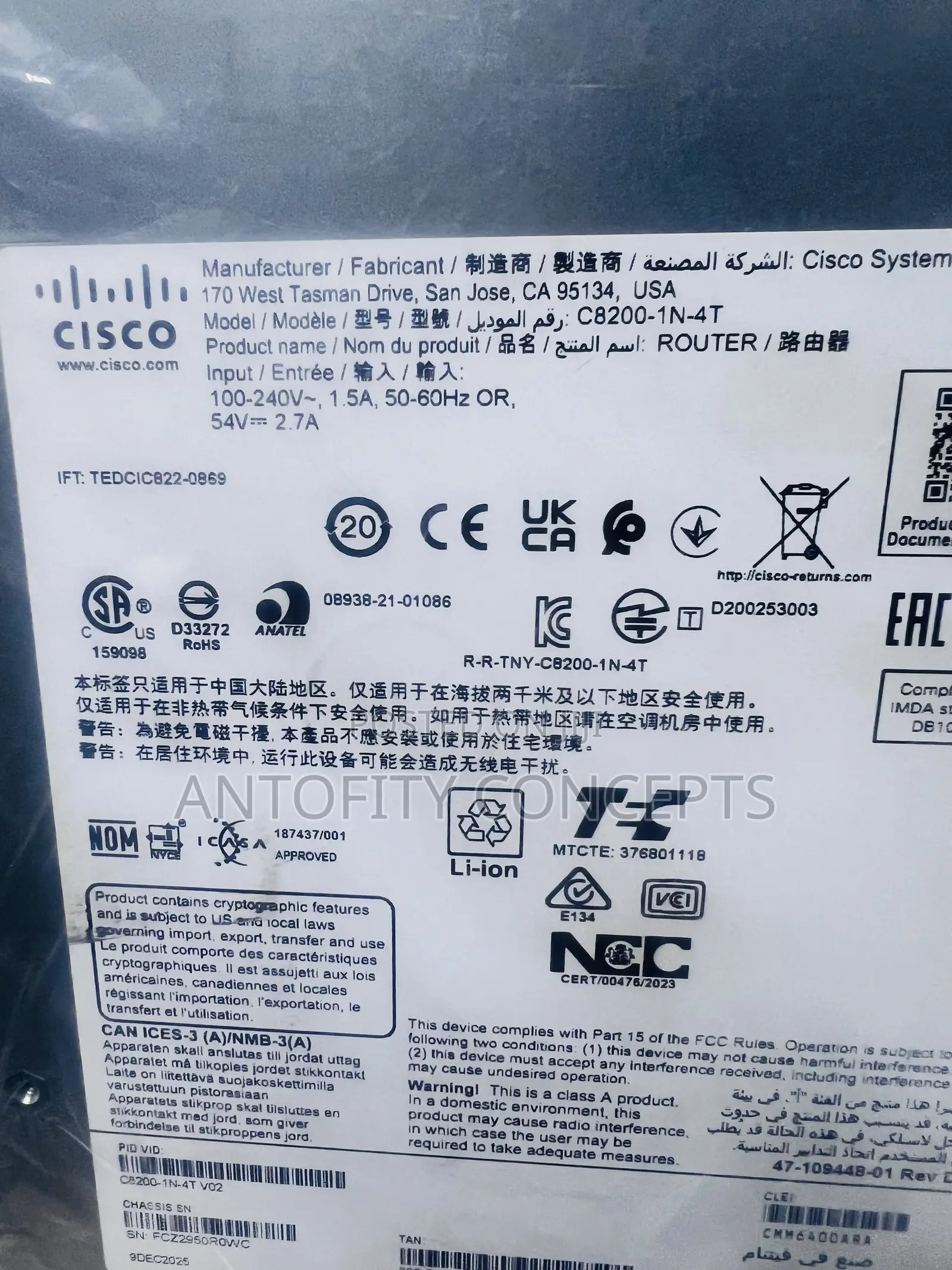 Cisco Catalyst C8200-1n-4t Router – Enterprise Edge Router