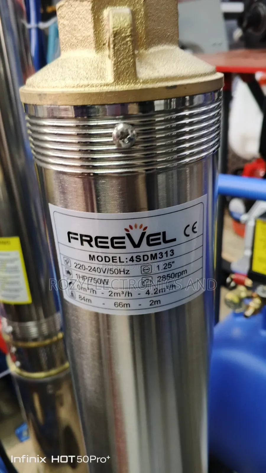 Freevel 1hp Submassible Pump 84m Head