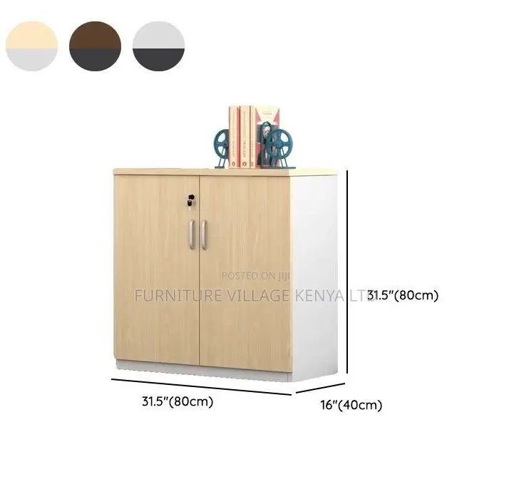 Credenza Cabinet; Wooden & Lockable Office File Credenza Cabinet