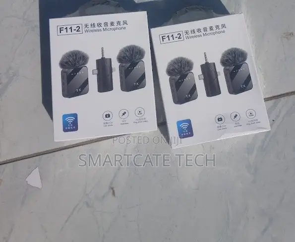 Plug and Play Dual Lavalier Noise Cancellation 3in1 F11-2 Wireless Mic