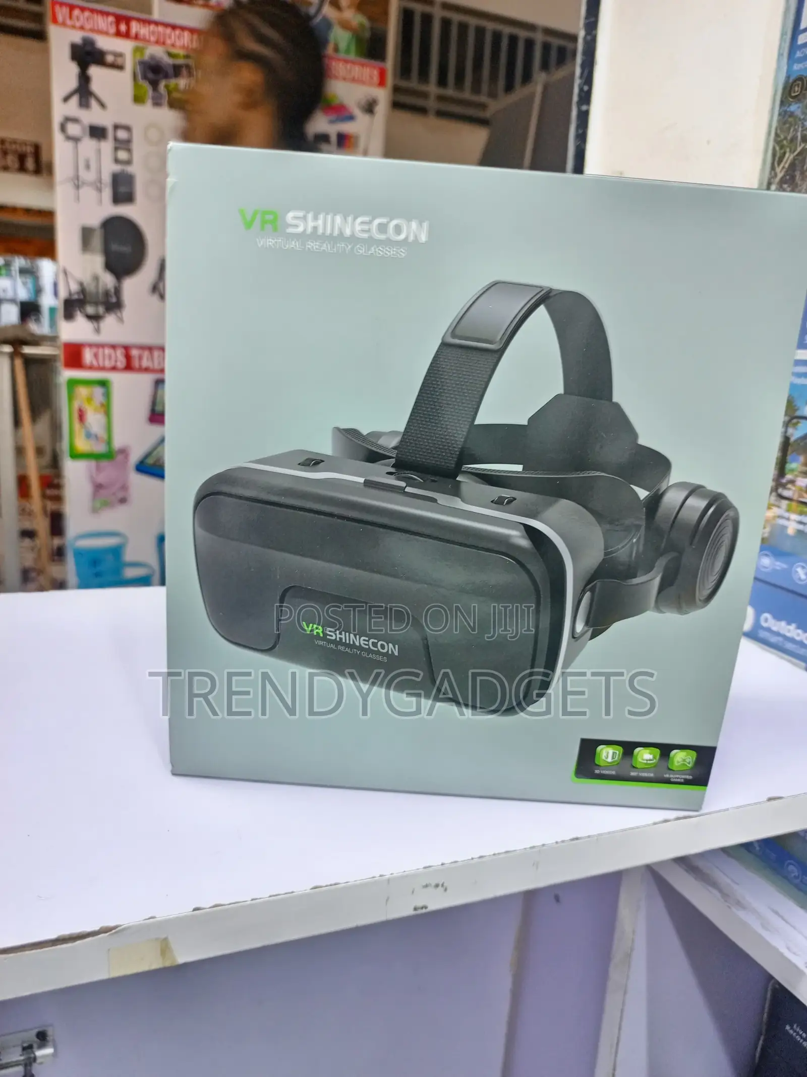 Shinecon Smartphone VR Glasses Adjustable Head Strap 3D Movie Viewer