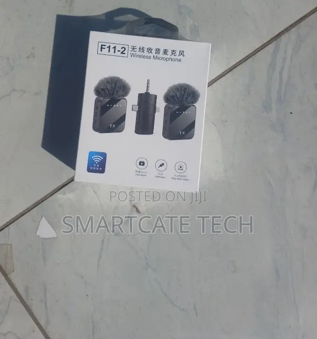 Plug Play Noise Cancellation 20m Range F11-2 Wireless Lavalier Mic