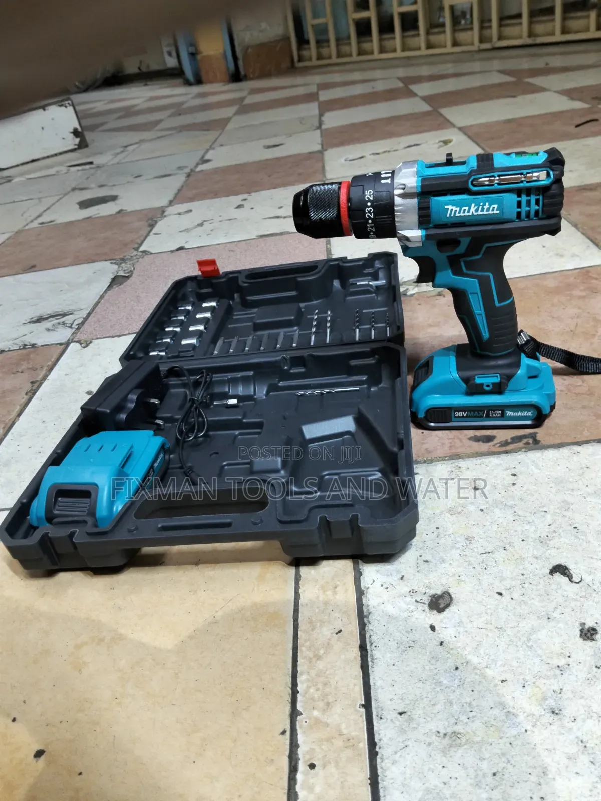 Cordless Hammer Drill Makita 2 Battery 96 v 1 Yr WARRANTY