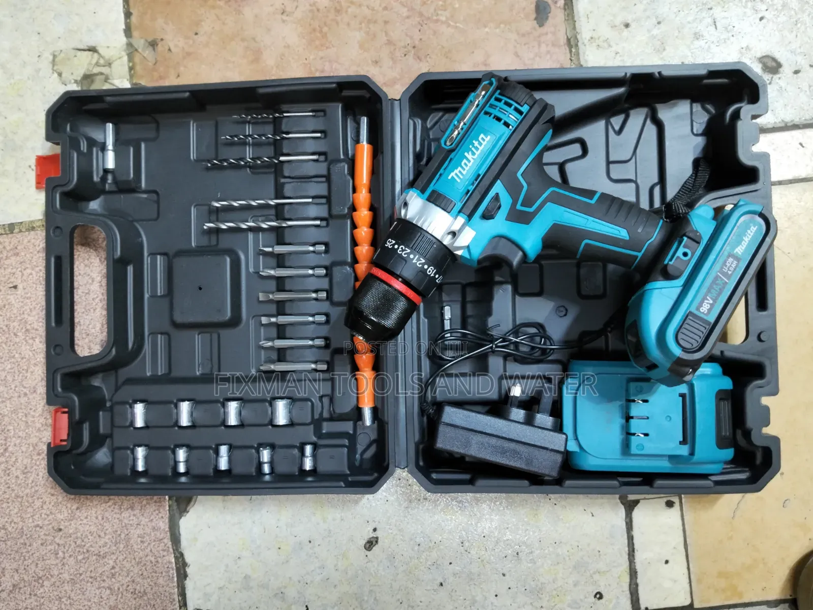 Cordless Hammer Drill Makita 2 Battery 96 v 1 Yr WARRANTY