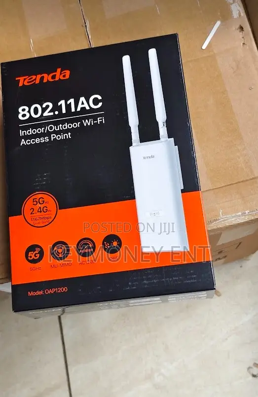 Tenda AC1200 Outdoor Gigabit Wi-Fi Access Point (OAP1200) –PoE Powered