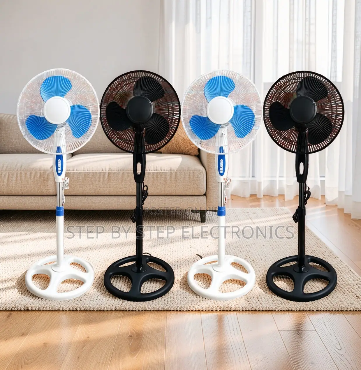 Efficient Airflow, Stable Base 16′′ Electric Stand Fan