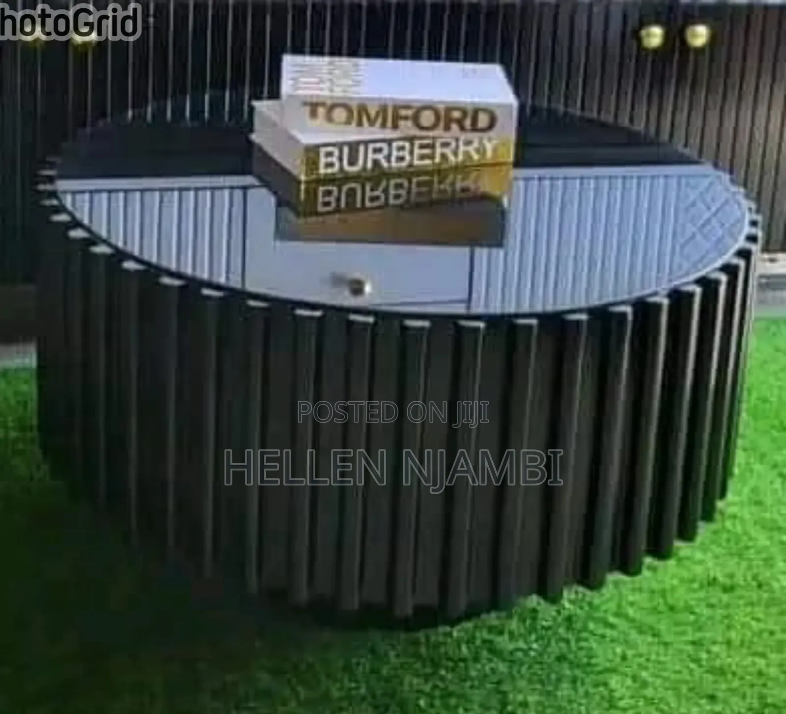 Black Executive Modern Round Coffee Table
