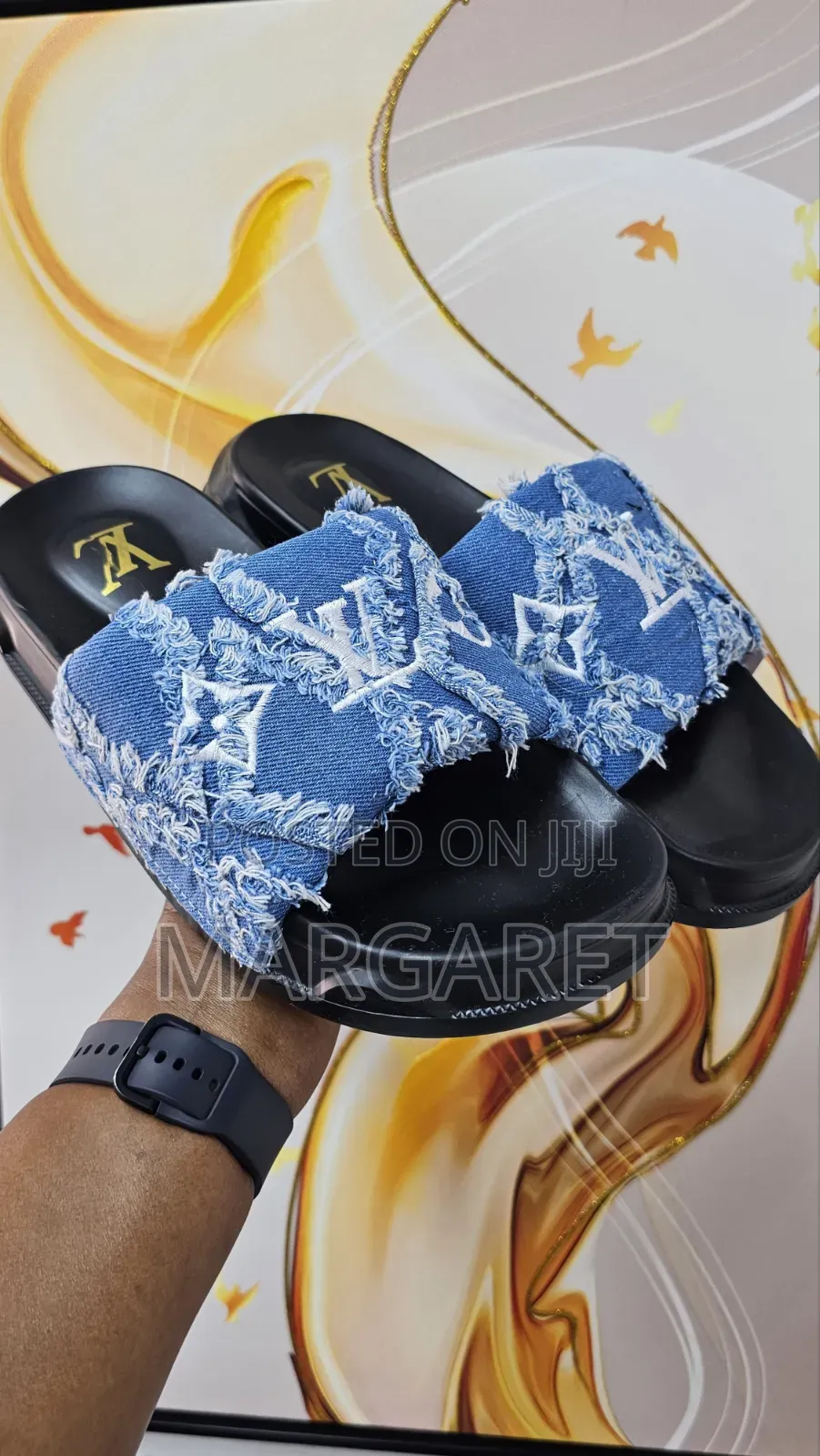 Louis Vuitton Denim 'Blue' Slides