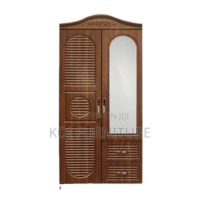 Glossy Brown Lockable Home Bedroom Warbrobe