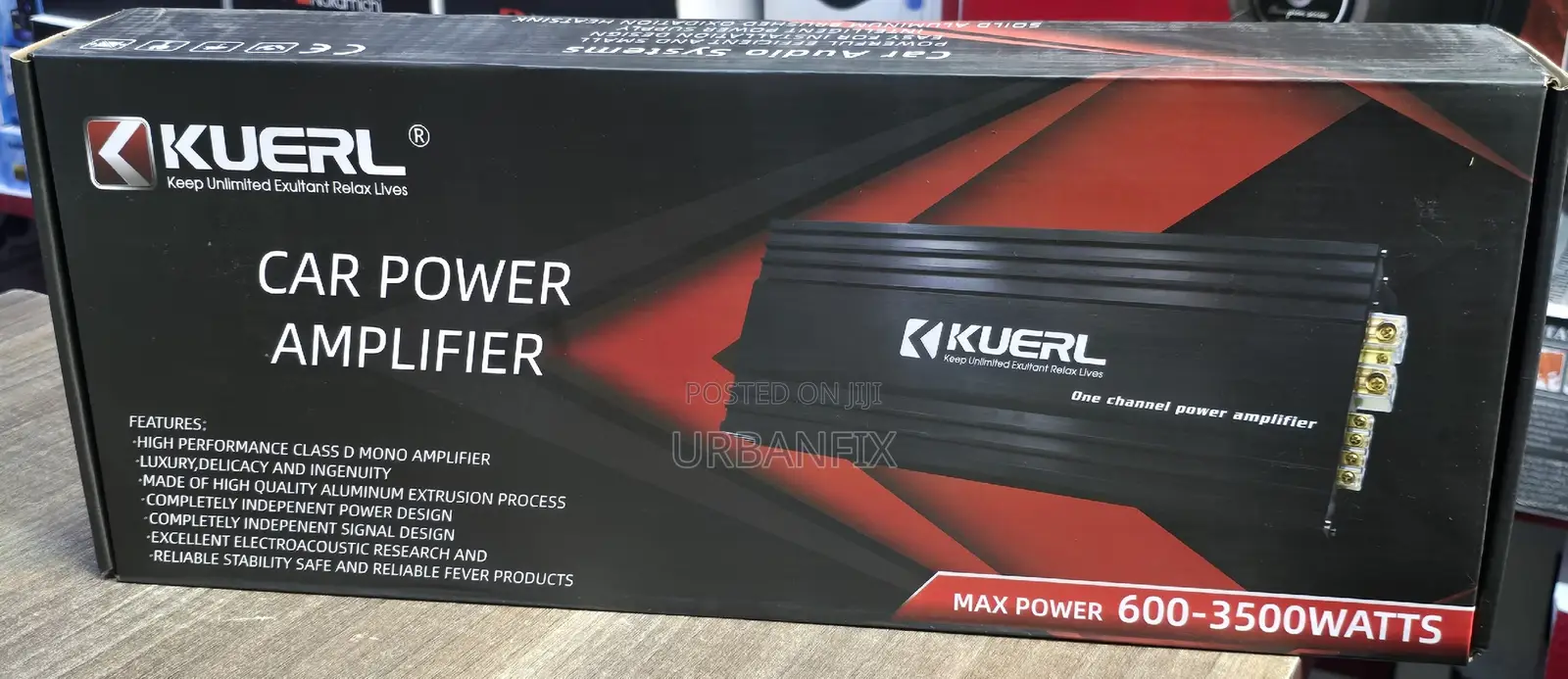Kuerl 3500watts (1800watts RMS) Quality MonoBlock With Bass Knob