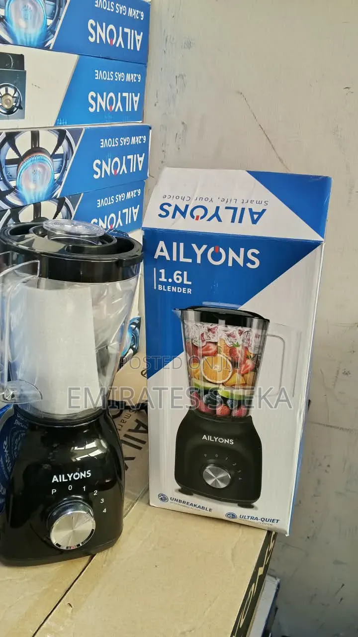 AILYONS 1.5L Blender With Grinder - 350W, 4-Speed, Black