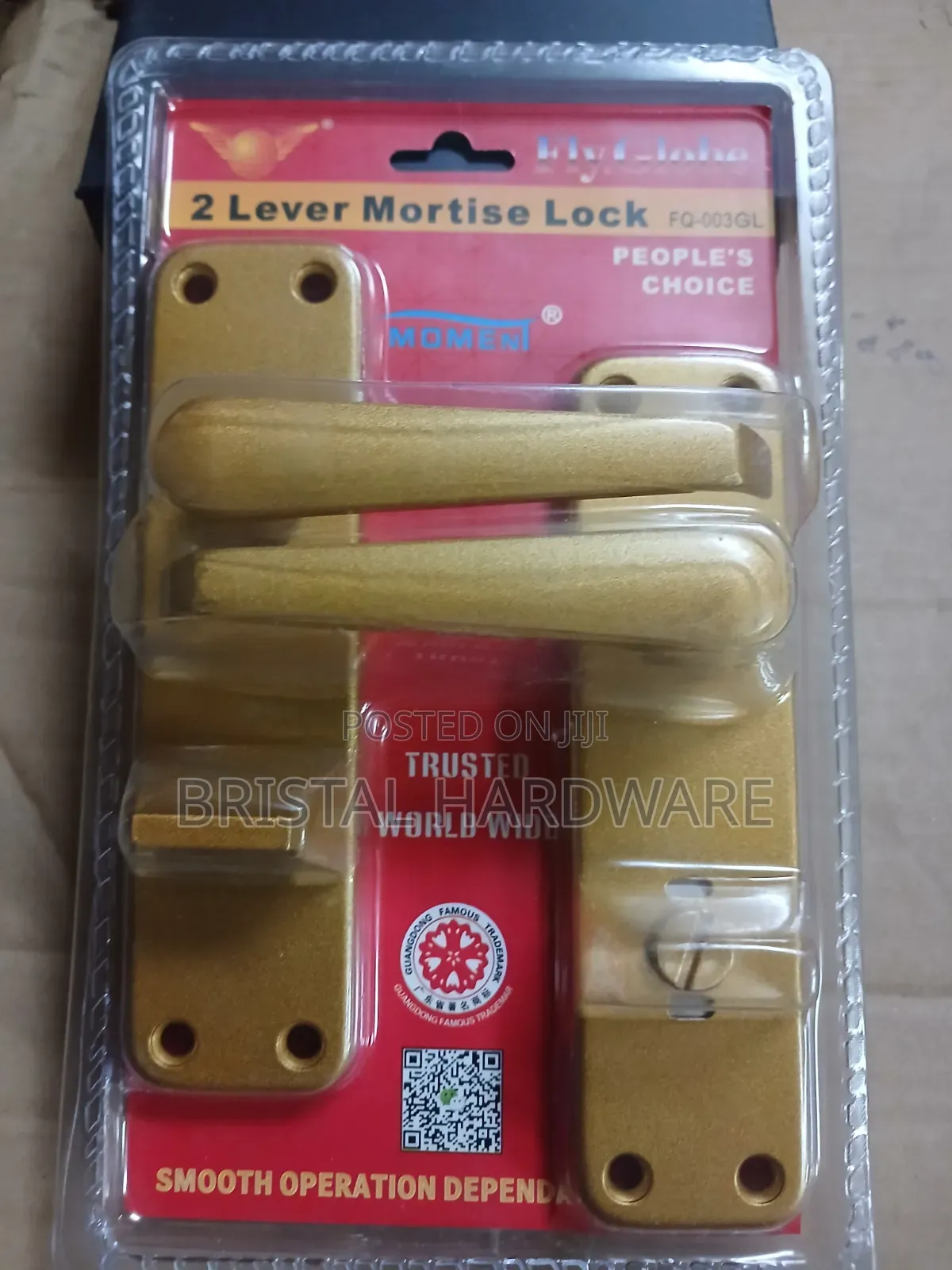 2-Lever Mortise Lock Brass