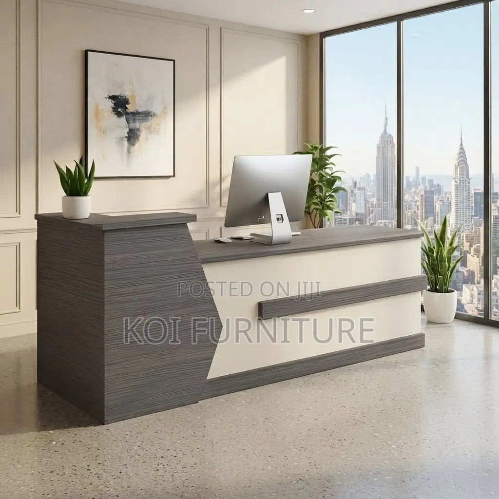 Reception Desk; 1800MM Brown Front Office Drawer Reception Desk