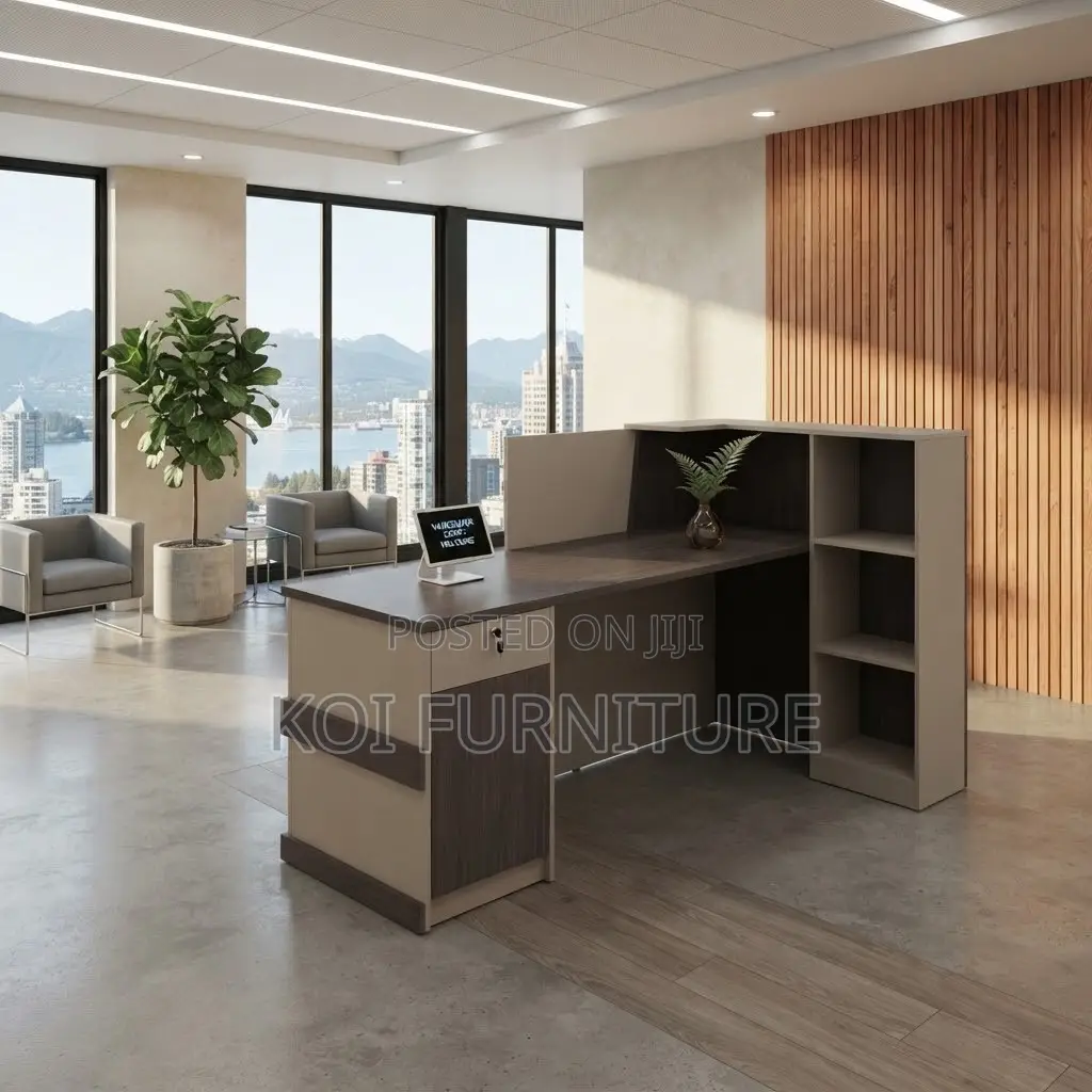 Reception Desk; 1800MM Brown Front Office Drawer Reception Desk