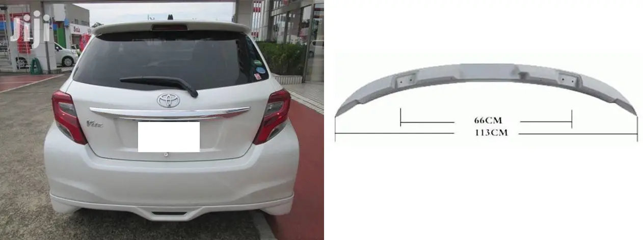 Jewela-Style Rear Roof Spoiler: For Toyota Vitz 2010+