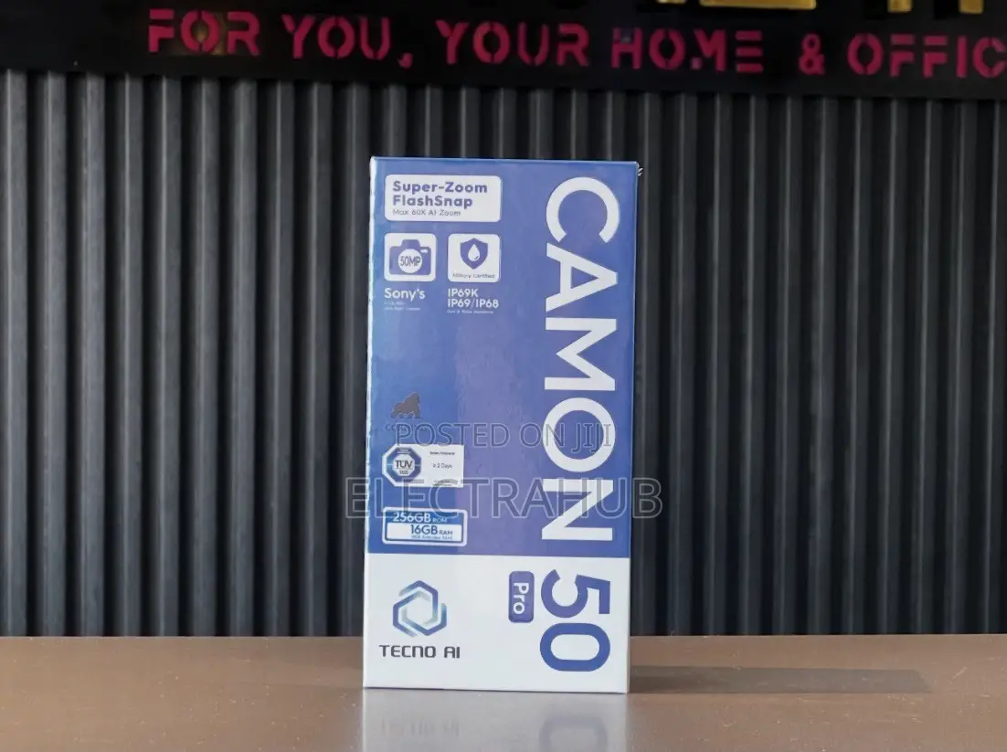 New Tecno Camon 50 Pro 256 GB Black