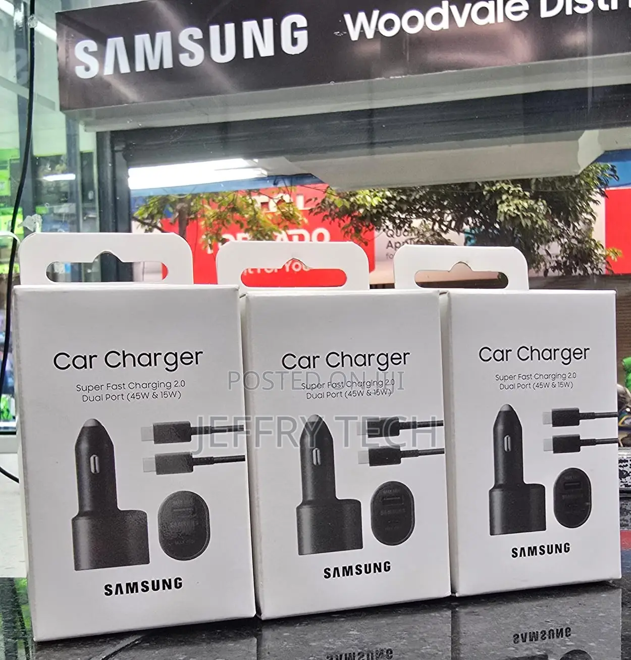 Samsung Super Fast Car Charger 2.0 – Dual Port 45W + 15W