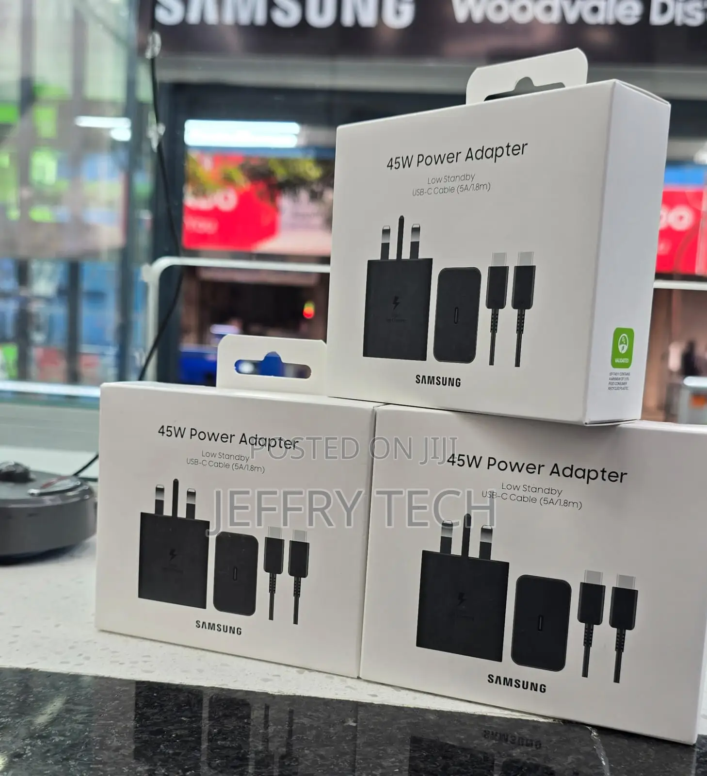 Samsung 45W Power Adapter With Low Standby USB-C Cable (5a/1.8m).