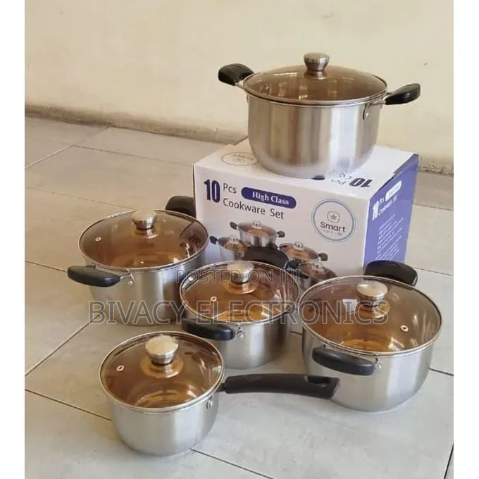 10 PCS Smart Raha Stainless Cookware Set