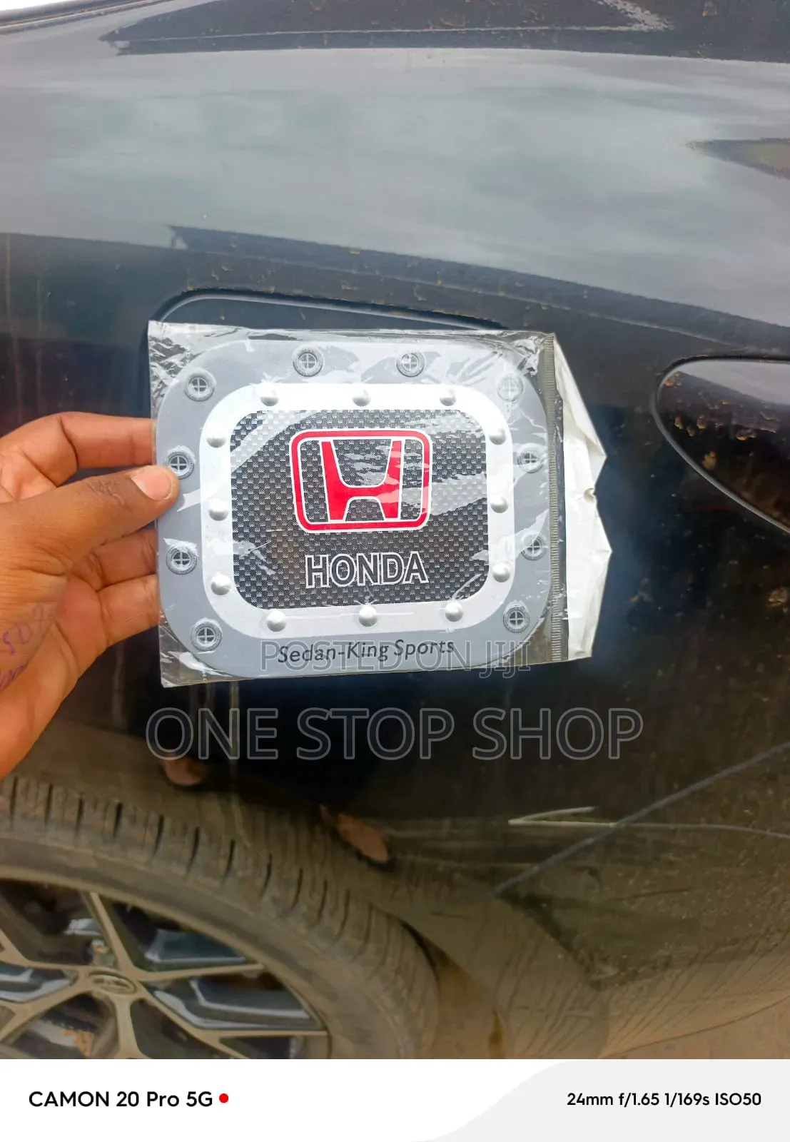 Carbon Fiber Pattern Honda  Fuel Tank Stickers Self Adhesive