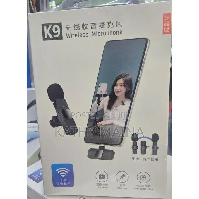 K9 Lavalier Wireless Rechargeable Microphone Budget Portable Clip Mic