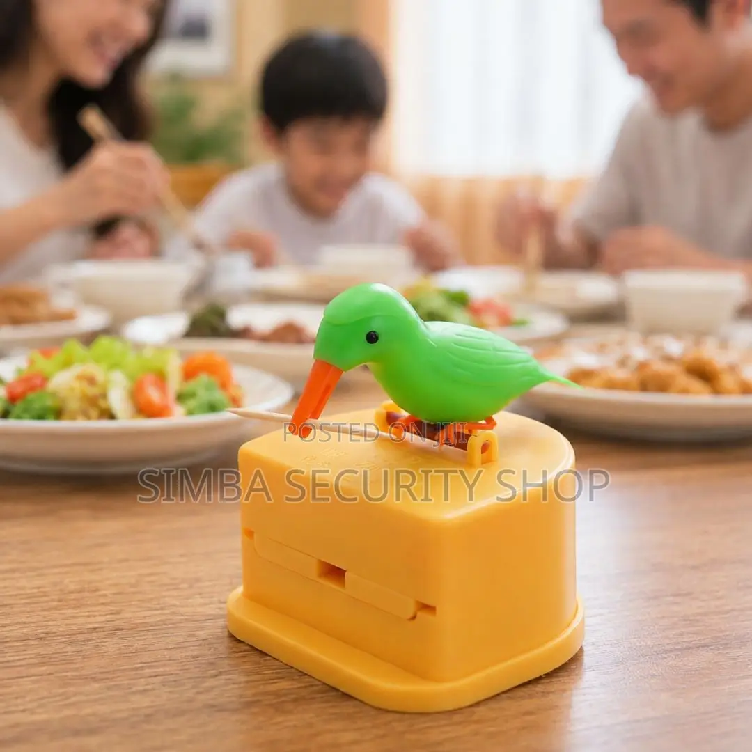 Automatic Cute Little Bird Toothpick Holder Dispenser Decoration Box