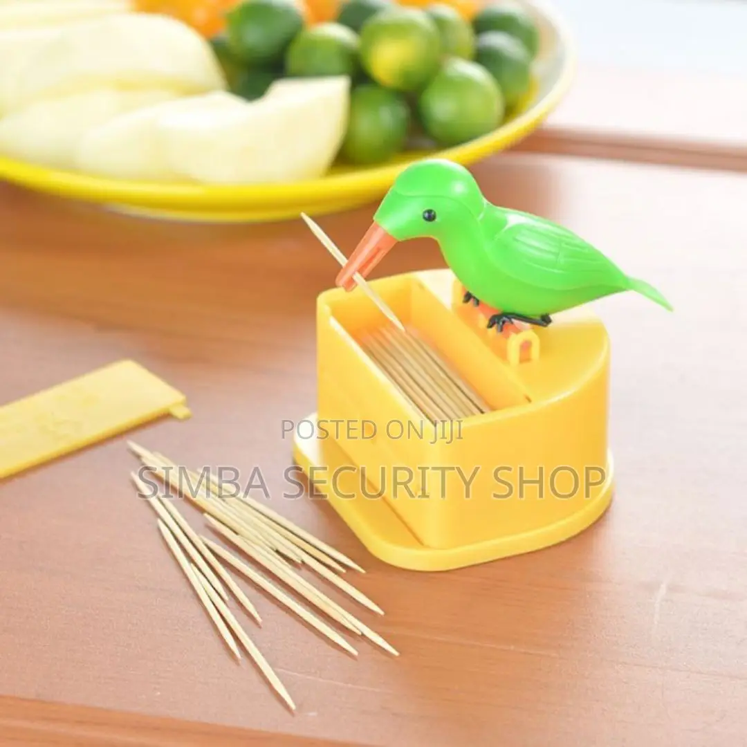 Automatic Cute Little Bird Toothpick Holder Dispenser Decoration Box