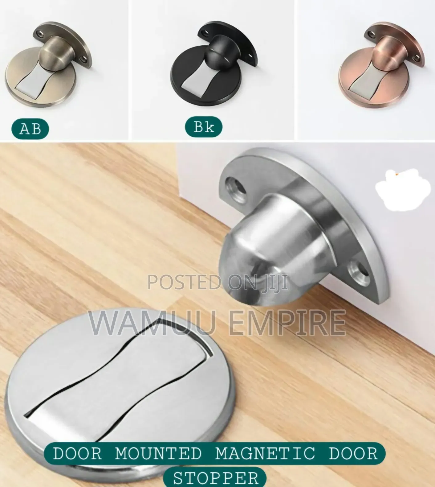 Floor-Mounted and Door-Mounted Invisible Magnetic Door Stopper