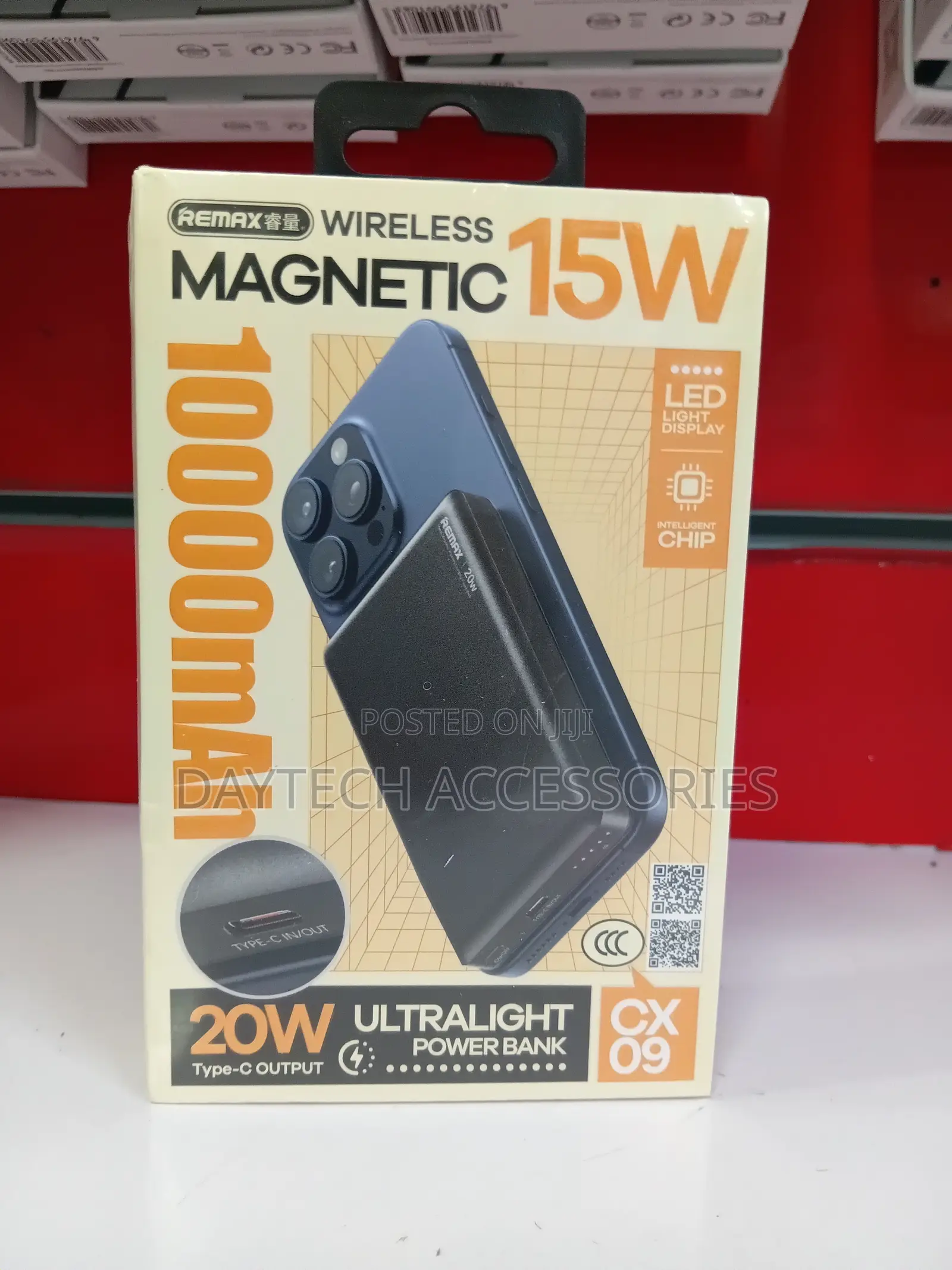 Remax CX09 Ultra Thin Wireless 20W Fast Charging Power Bank - Black
