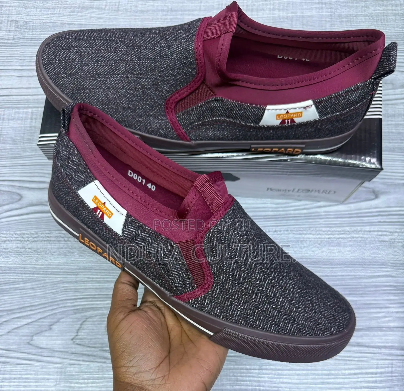Leopard Slip on Rubber Shoes