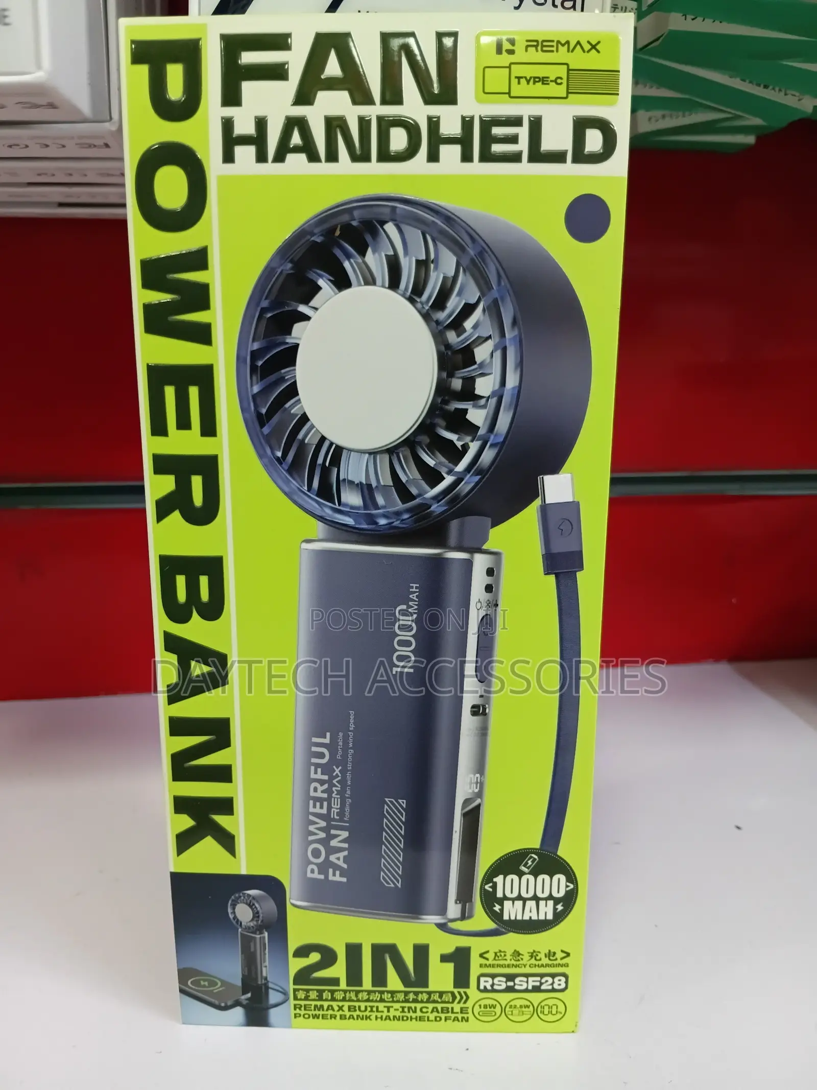 Remax RS-SF28 10000mAh 2-in-1 Ice Cooling Fan & 22.5W Power Bank