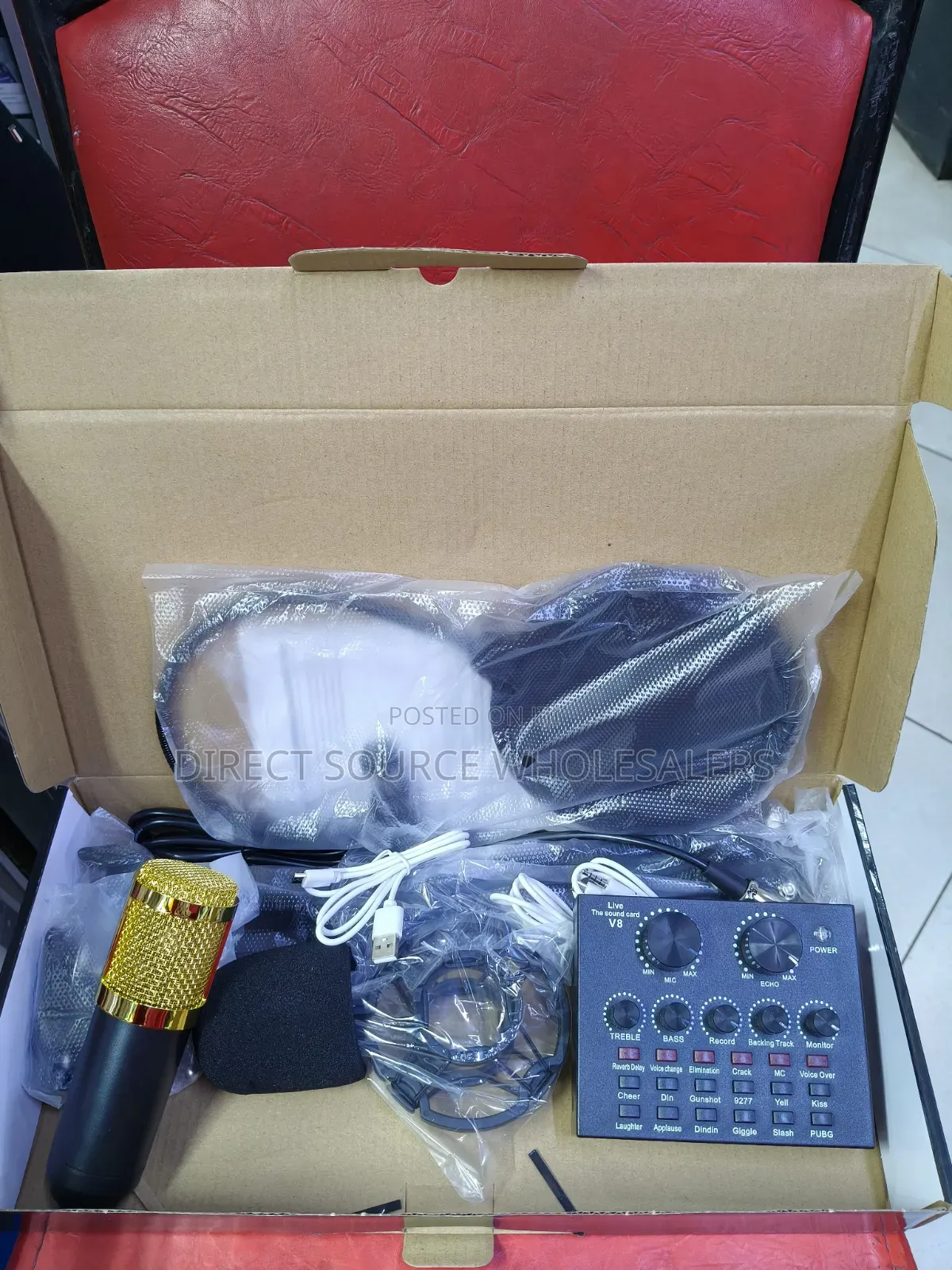 BM800 Mic With V8 Sound Card – Podcasting, Singing & Broadcasting