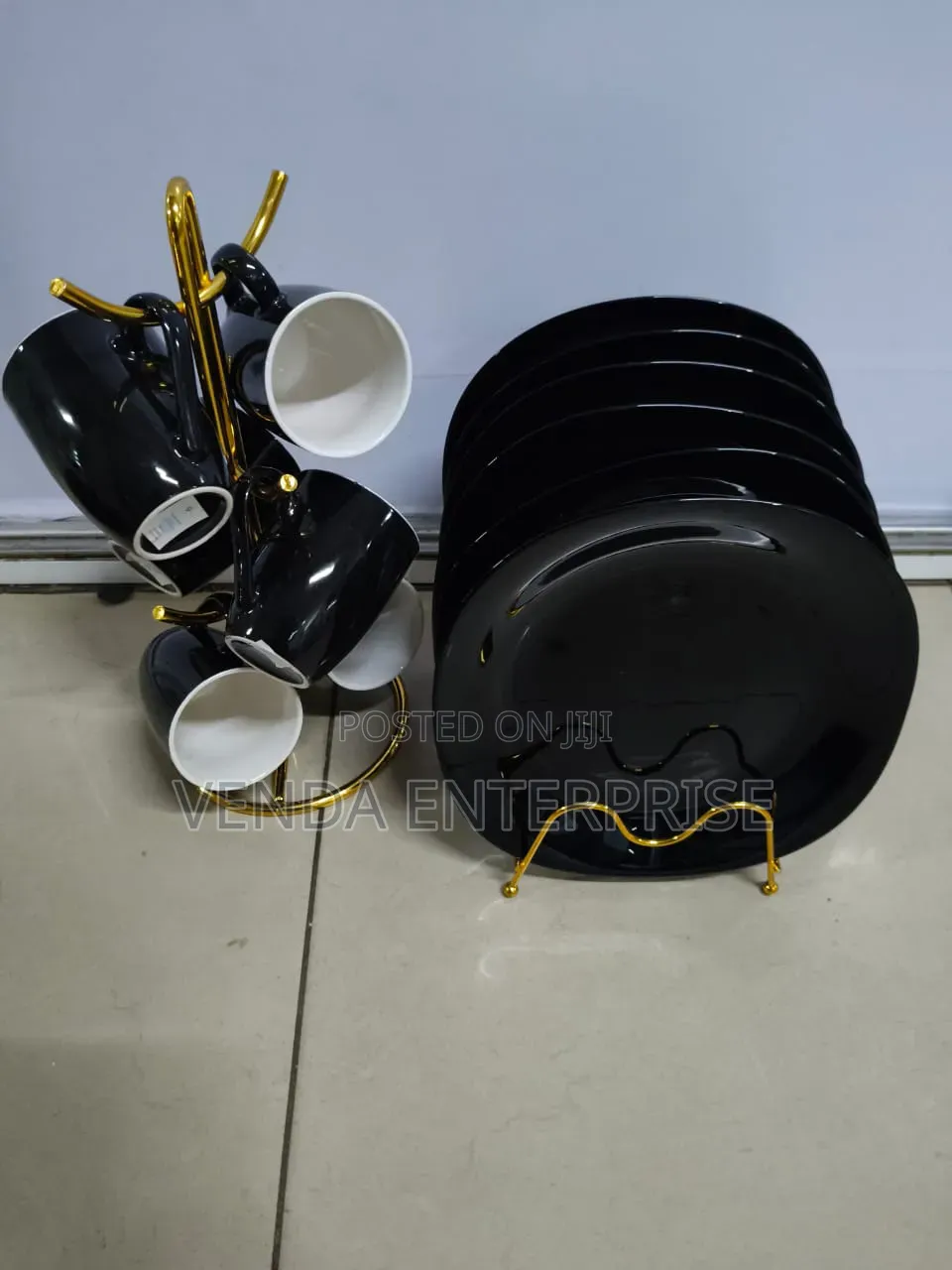 12 PCS Black Dinner Setware