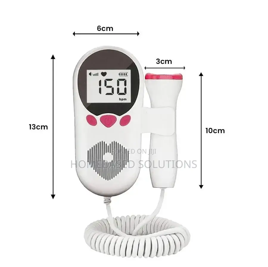 Battery Powered Fetal Doppler Pregnancy Baby Heartbeat Sensor