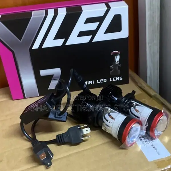 H4 Y7 LED Mini Projector Headlight Bulbs High & Low Beam