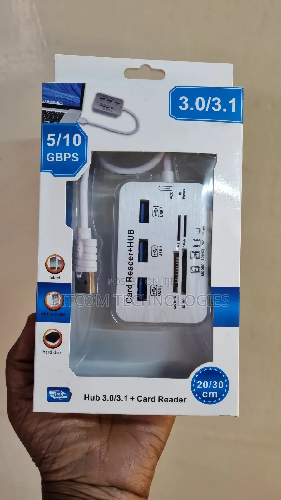 3.0 USB Hub to 3 USB Ports + Card Reader