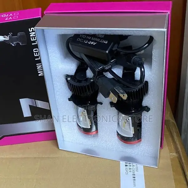 H4 Y7 LED Mini Projector Headlight Bulbs Dual Beam Upgrade